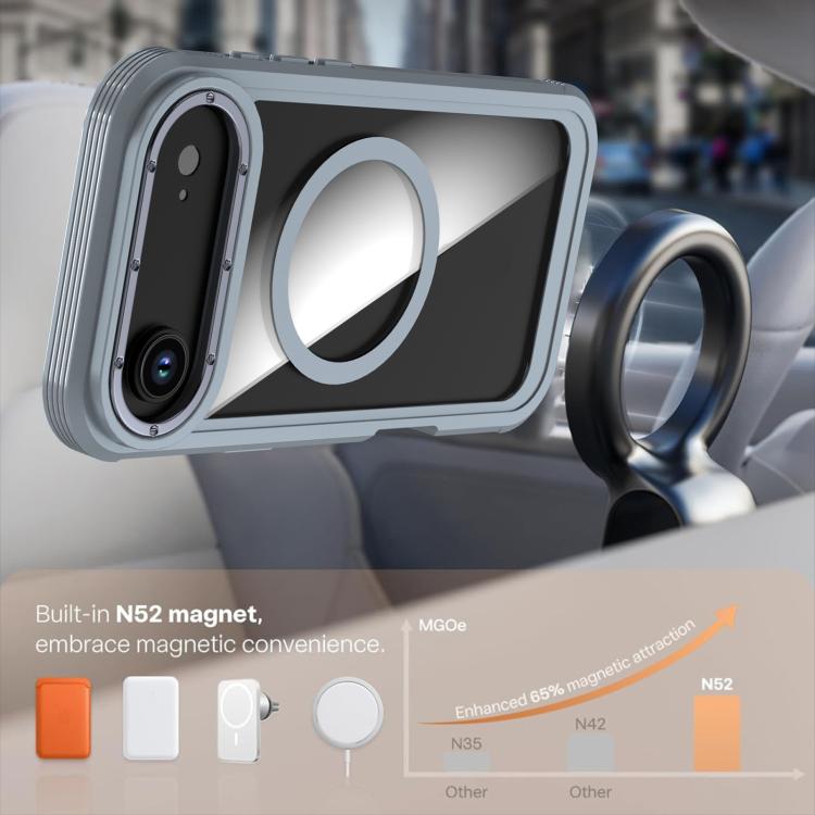 For iPhone Air Acrylic Full Coverage Magnetic Phone Case with Back Clip
