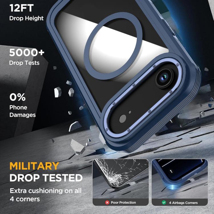 For iPhone Air Acrylic Full Coverage Magnetic Phone Case with Back Clip