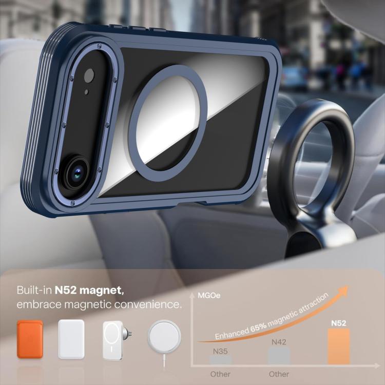 For iPhone Air Acrylic Full Coverage Magnetic Phone Case with Back Clip