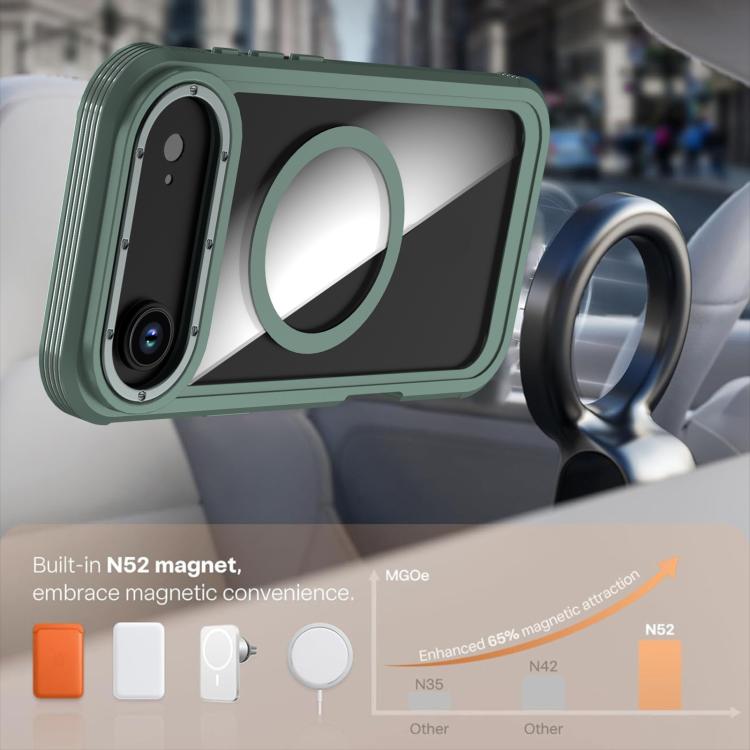 For iPhone Air Acrylic Full Coverage Magnetic Phone Case with Back Clip
