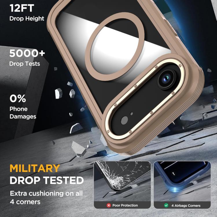 For iPhone Air Acrylic Full Coverage Magnetic Phone Case with Back Clip