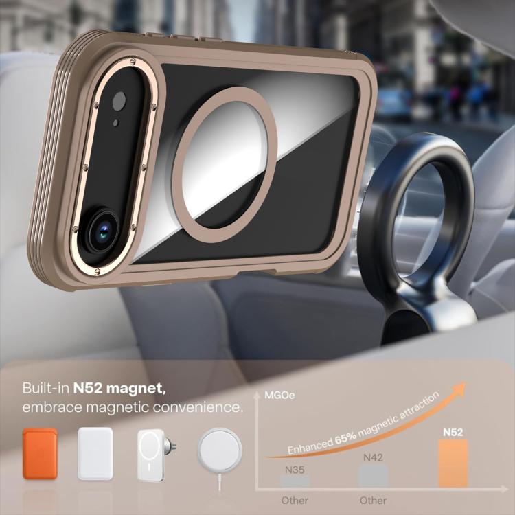 For iPhone Air Acrylic Full Coverage Magnetic Phone Case with Back Clip