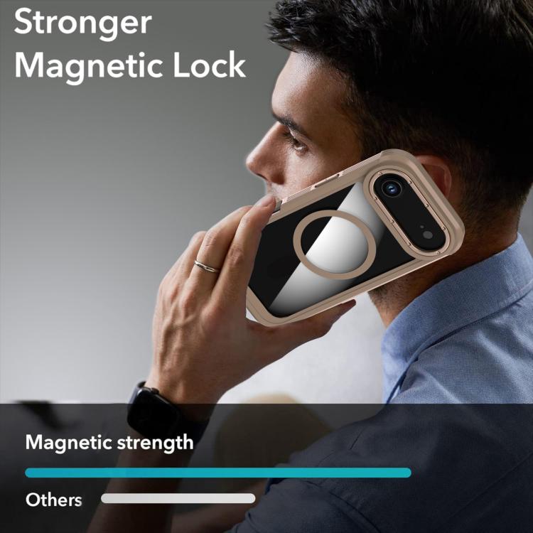 For iPhone Air Acrylic Full Coverage Magnetic Phone Case with Back Clip