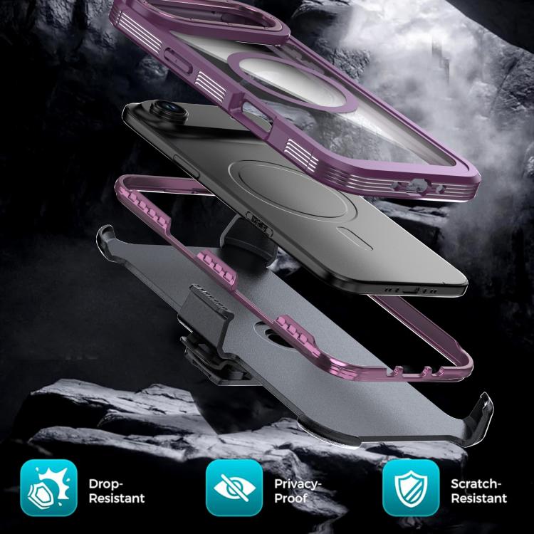 For iPhone Air Acrylic Full Coverage Magnetic Phone Case with Back Clip
