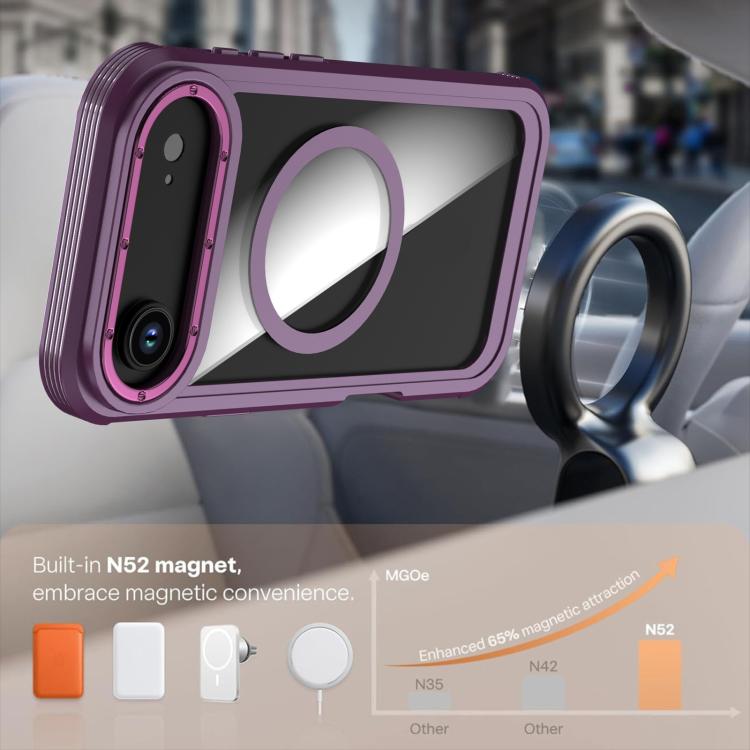 For iPhone Air Acrylic Full Coverage Magnetic Phone Case with Back Clip
