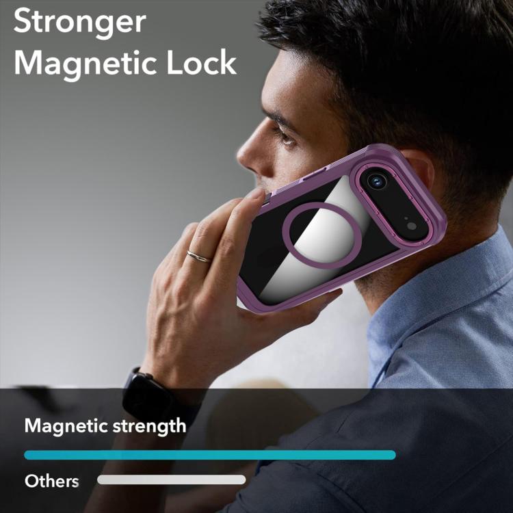For iPhone Air Acrylic Full Coverage Magnetic Phone Case with Back Clip