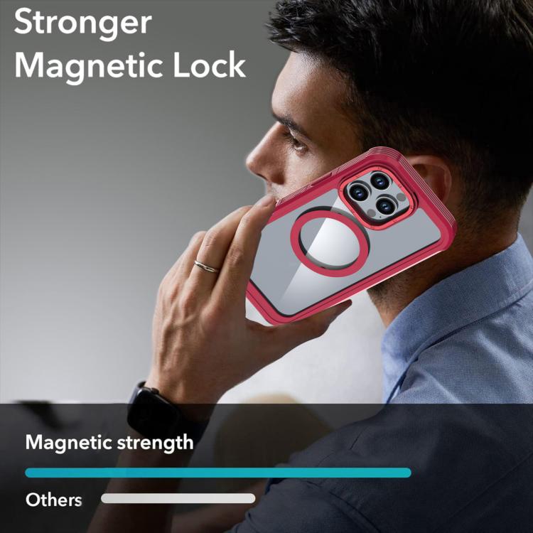 For iPhone 16 Pro Max Acrylic Full Coverage Magnetic Phone Case with Back Clip