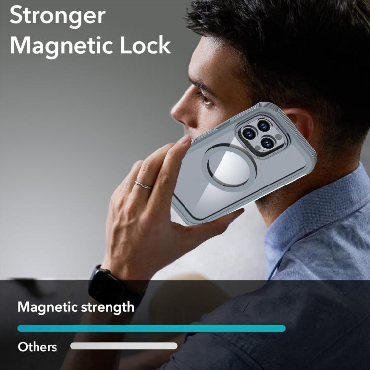 For iPhone 16 Pro Max Acrylic Full Coverage Magnetic Phone Case with Back Clip