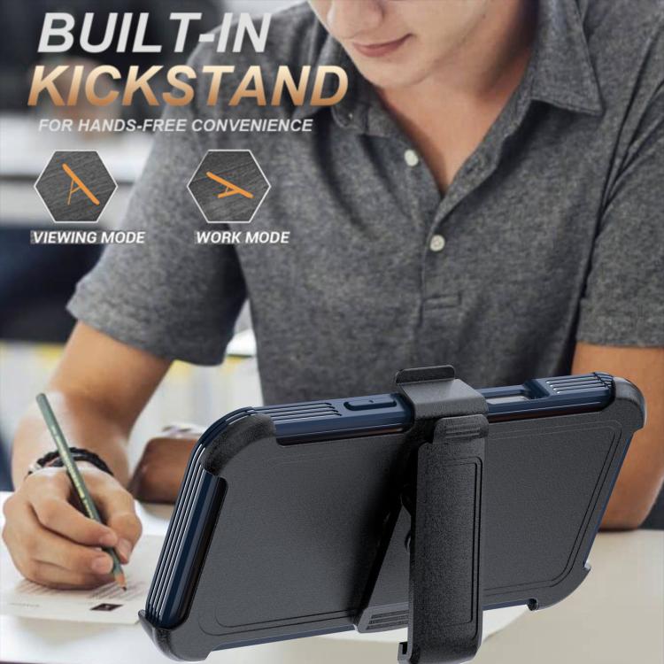 For iPhone 16 Pro Max Acrylic Full Coverage Magnetic Phone Case with Back Clip