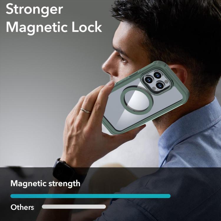 For iPhone 16 Pro Max Acrylic Full Coverage Magnetic Phone Case with Back Clip