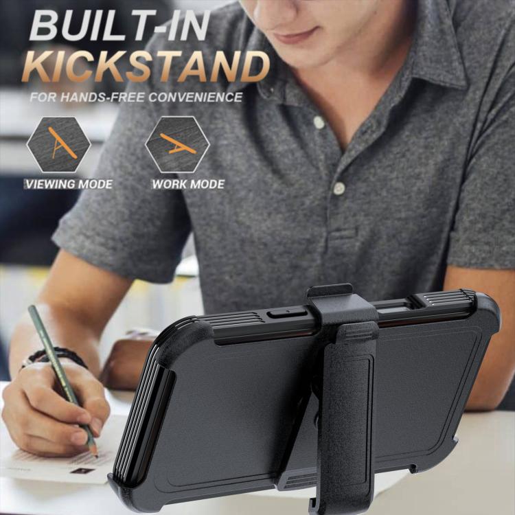 For iPhone 16 Pro Acrylic Full Coverage Magnetic Phone Case with Back Clip