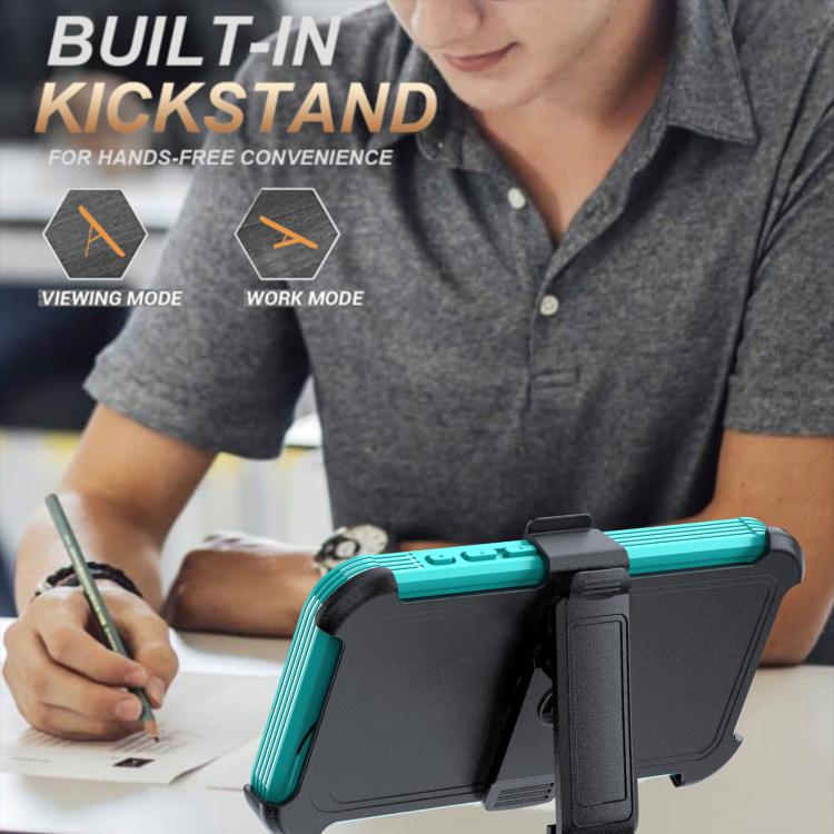 For iPhone 16 Acrylic Full Coverage Magnetic Phone Case with Back Clip