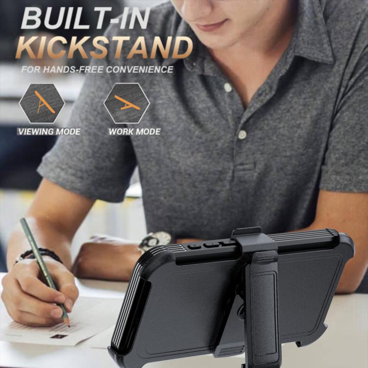 For iPhone 16 Acrylic Full Coverage Magnetic Phone Case with Back Clip
