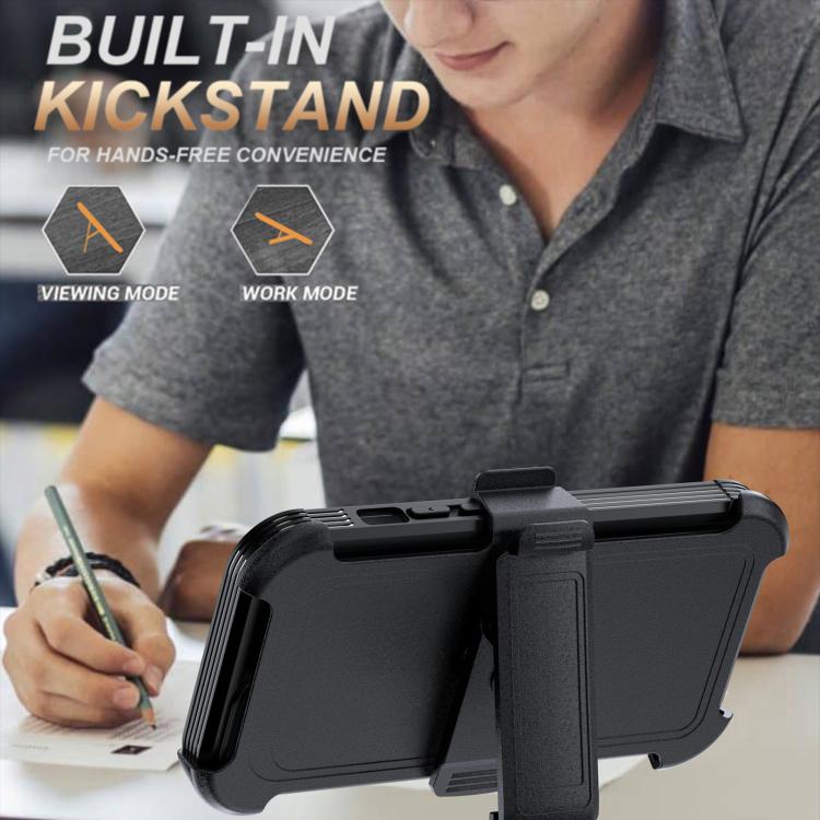 For iPhone 15 Acrylic Full Coverage Magnetic Phone Case with Back Clip
