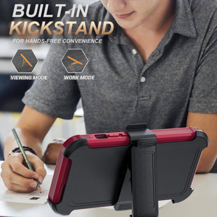 For iPhone 15 Acrylic Full Coverage Magnetic Phone Case with Back Clip