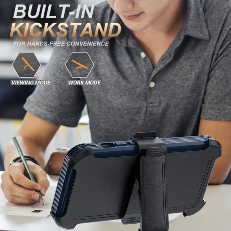 For iPhone 15 Acrylic Full Coverage Magnetic Phone Case with Back Clip