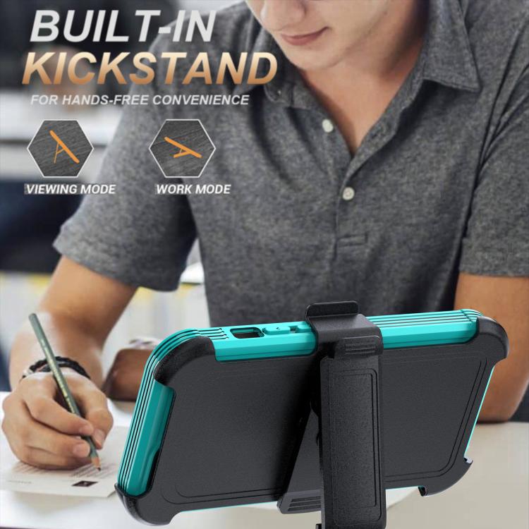 For iPhone 14 / 13 Acrylic Full Coverage Magnetic Phone Case with Back Clip