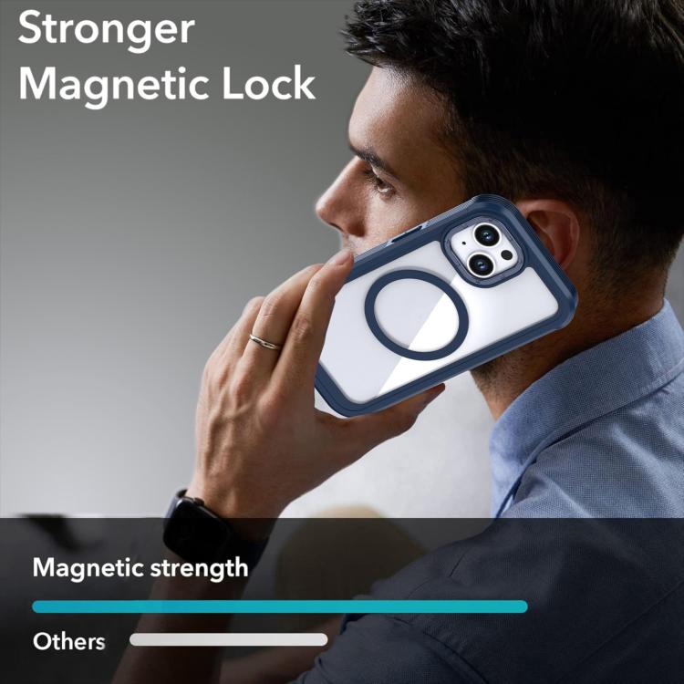 For iPhone 14 / 13 Acrylic Full Coverage Magnetic Phone Case with Back Clip
