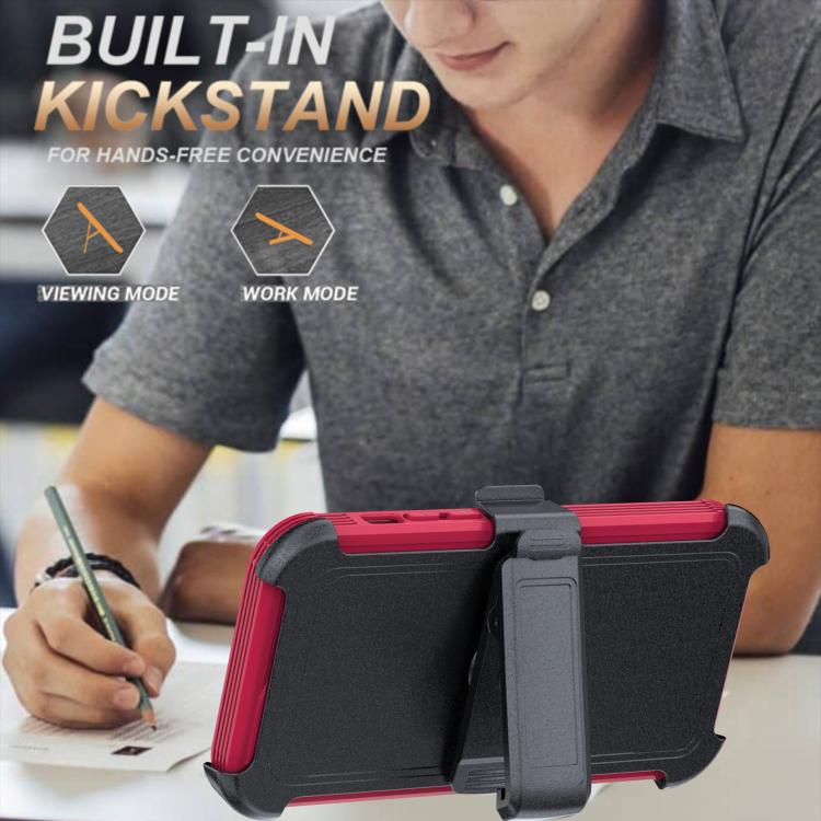 For iPhone 12 / 12 Pro Acrylic Full Coverage Magnetic Phone Case with Back Clip