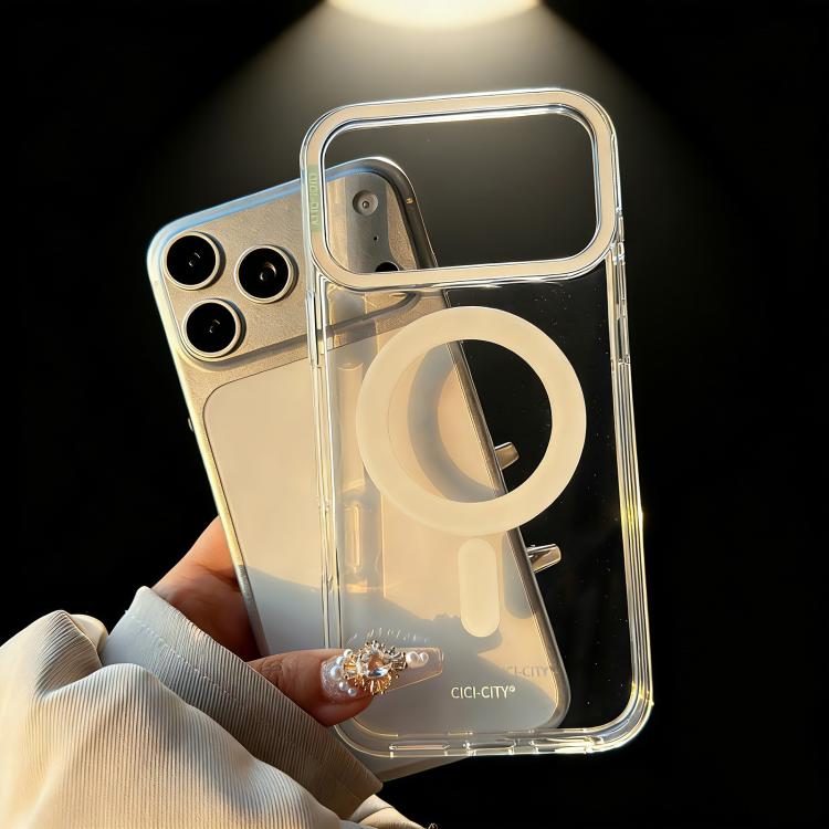 For iPhone 17 Pro Max CICI-CITY Self-Healing Transparent IMD Magnetic Phone Case