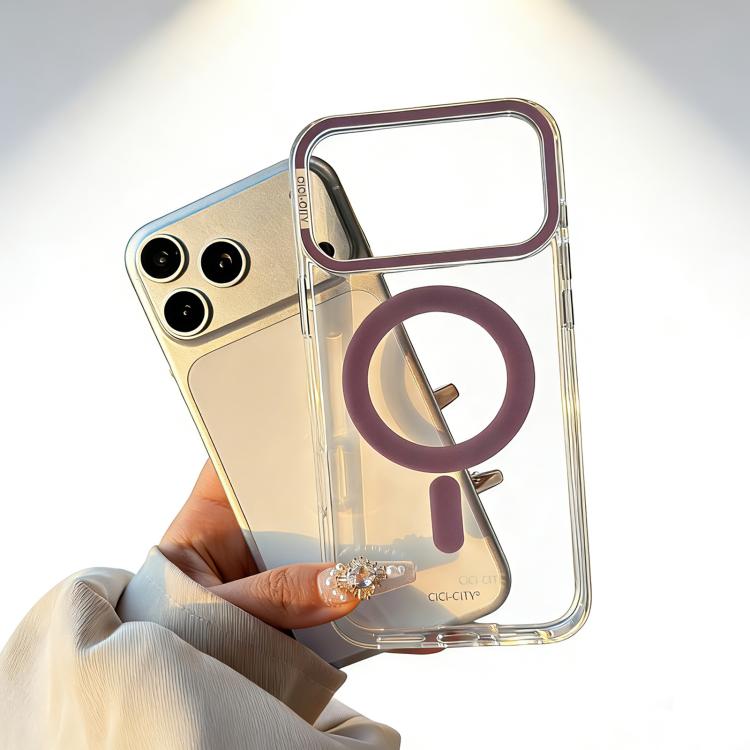 For iPhone 17 Pro CICI-CITY Self-Healing Transparent IMD Magnetic Phone Case