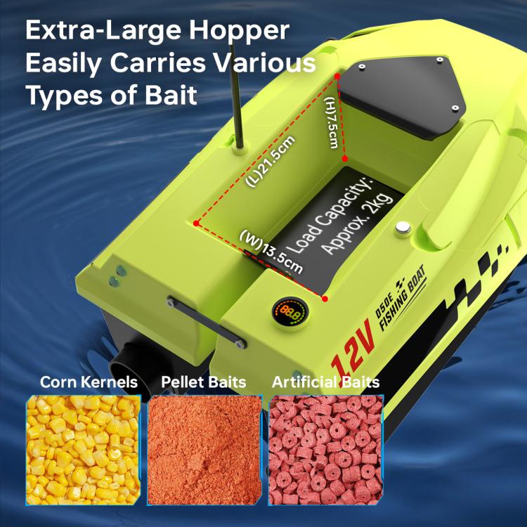 D50E GPS High Speed Smart Remote Control Fishing Bait Boat with Sonar Sensor, Plug:EU Plug