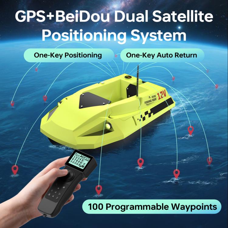 D50E GPS High Speed Smart Remote Control Fishing Bait Boat with Sonar Sensor, Plug:US Plug