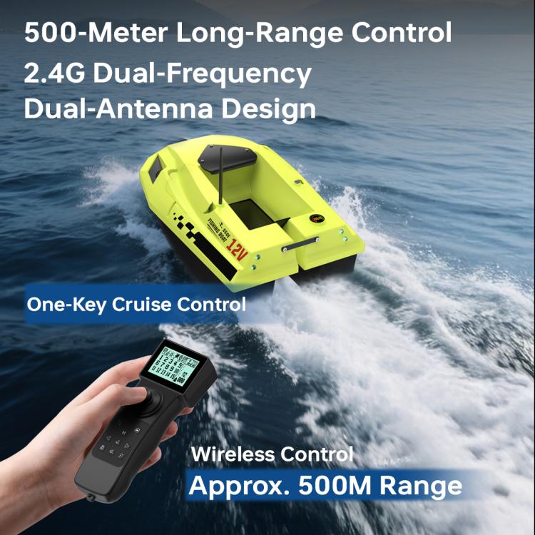D50E GPS High Speed Smart Remote Control Fishing Bait Boat with Sonar Sensor, Plug:UK Plug
