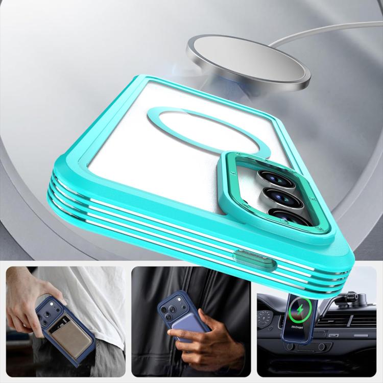 For Samsung Galaxy A16 5G / 4G Acrylic Full Coverage Magnetic Phone Case with Back Clip