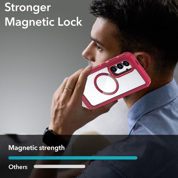 For Samsung Galaxy A16 5G / 4G Acrylic Full Coverage Magnetic Phone Case with Back Clip
