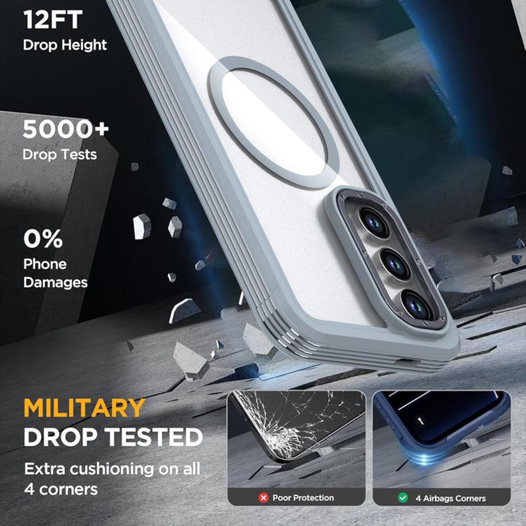 For Samsung Galaxy A16 5G / 4G Acrylic Full Coverage Magnetic Phone Case with Back Clip