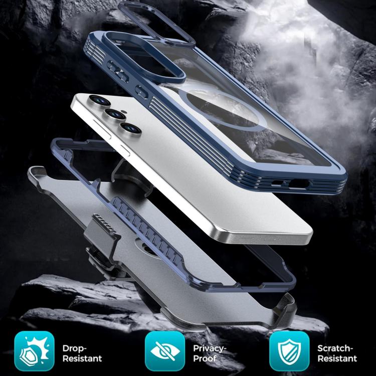 For Samsung Galaxy A16 5G / 4G Acrylic Full Coverage Magnetic Phone Case with Back Clip