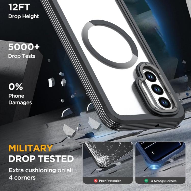For Samsung Galaxy A26 5G Acrylic Full Coverage Magnetic Phone Case with Back Clip