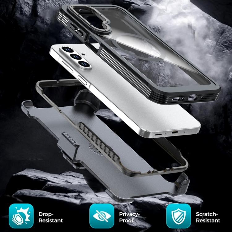 For Samsung Galaxy A26 5G Acrylic Full Coverage Magnetic Phone Case with Back Clip