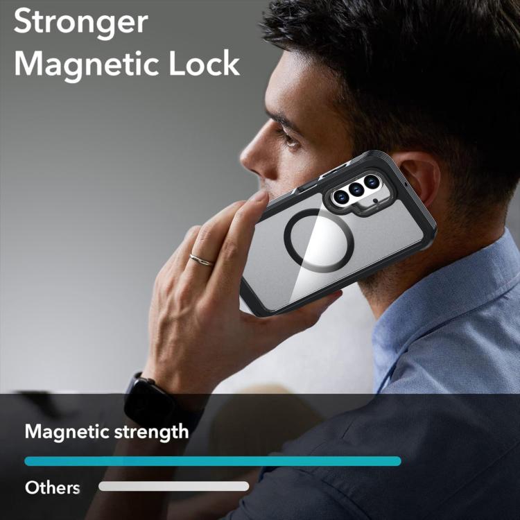 For Samsung Galaxy A26 5G Acrylic Full Coverage Magnetic Phone Case with Back Clip