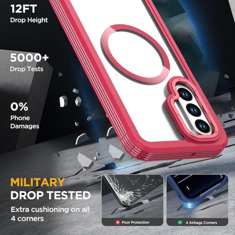 For Samsung Galaxy A26 5G Acrylic Full Coverage Magnetic Phone Case with Back Clip