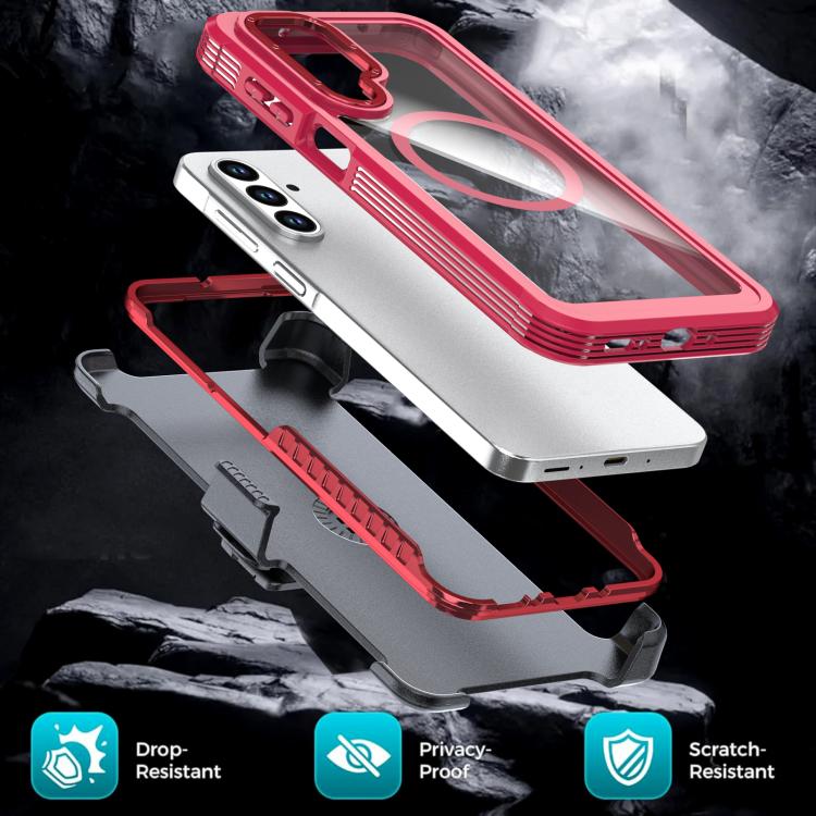 For Samsung Galaxy A26 5G Acrylic Full Coverage Magnetic Phone Case with Back Clip
