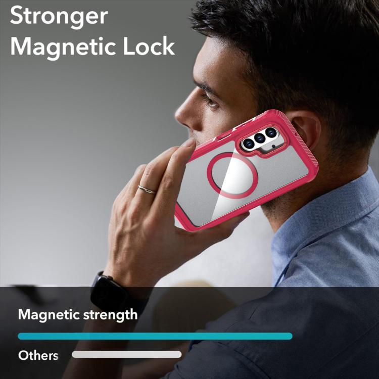 For Samsung Galaxy A26 5G Acrylic Full Coverage Magnetic Phone Case with Back Clip