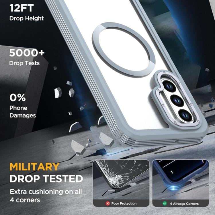 For Samsung Galaxy A26 5G Acrylic Full Coverage Magnetic Phone Case with Back Clip