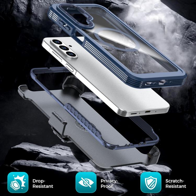 For Samsung Galaxy A26 5G Acrylic Full Coverage Magnetic Phone Case with Back Clip