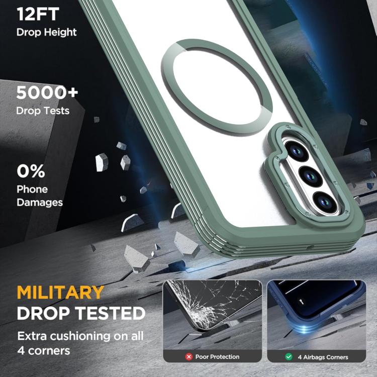 For Samsung Galaxy A26 5G Acrylic Full Coverage Magnetic Phone Case with Back Clip