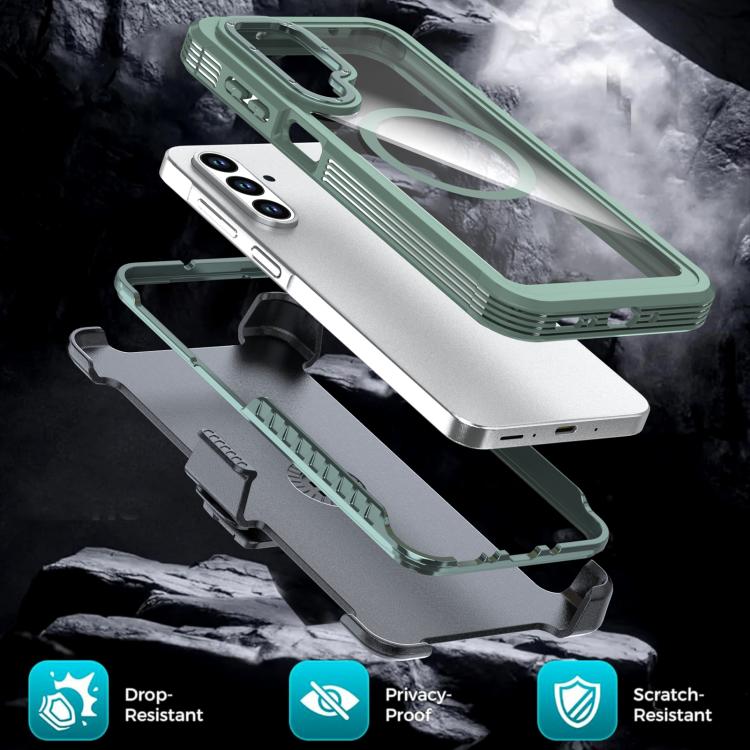 For Samsung Galaxy A26 5G Acrylic Full Coverage Magnetic Phone Case with Back Clip