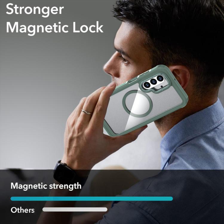 For Samsung Galaxy A26 5G Acrylic Full Coverage Magnetic Phone Case with Back Clip
