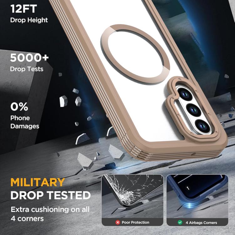For Samsung Galaxy A26 5G Acrylic Full Coverage Magnetic Phone Case with Back Clip