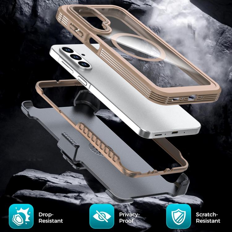 For Samsung Galaxy A26 5G Acrylic Full Coverage Magnetic Phone Case with Back Clip