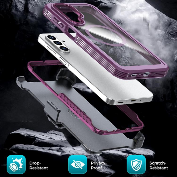 For Samsung Galaxy A26 5G Acrylic Full Coverage Magnetic Phone Case with Back Clip