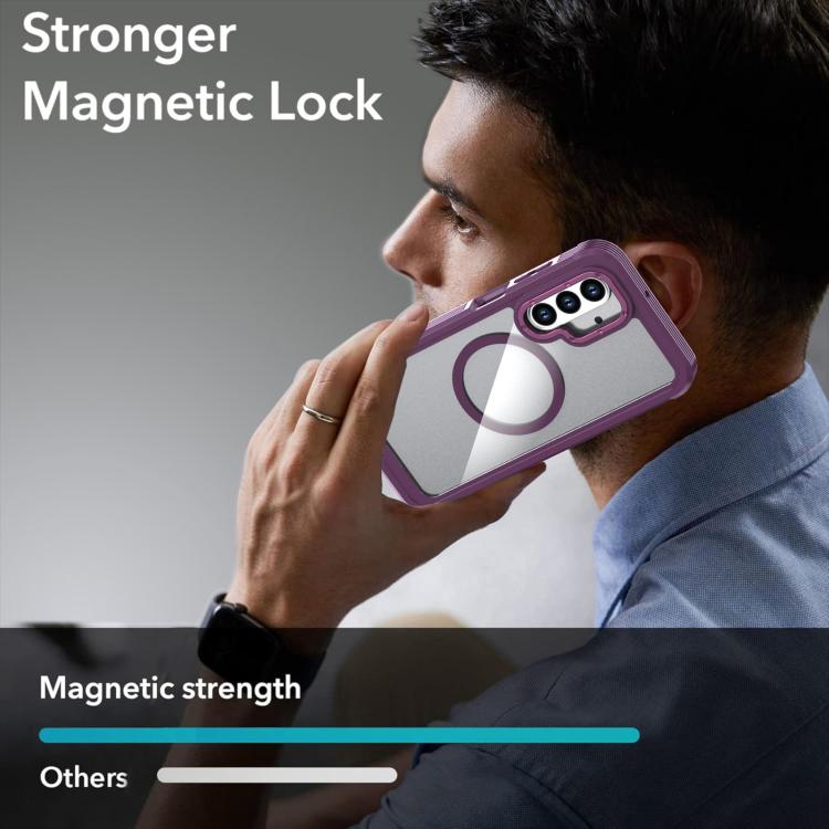 For Samsung Galaxy A26 5G Acrylic Full Coverage Magnetic Phone Case with Back Clip