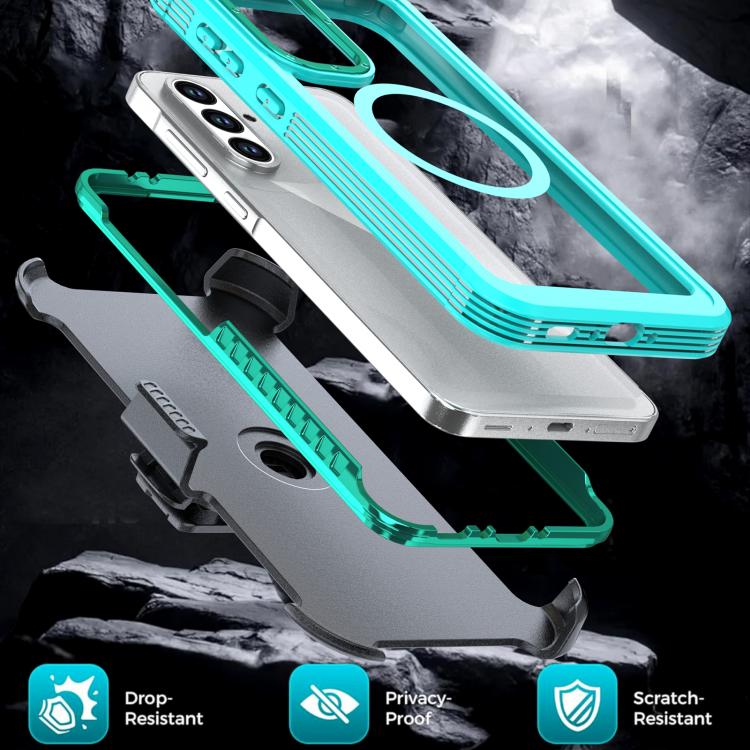 For Samsung Galaxy A36 5G Acrylic Full Coverage Magnetic Phone Case with Back Clip