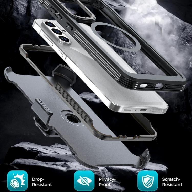 For Samsung Galaxy A36 5G Acrylic Full Coverage Magnetic Phone Case with Back Clip