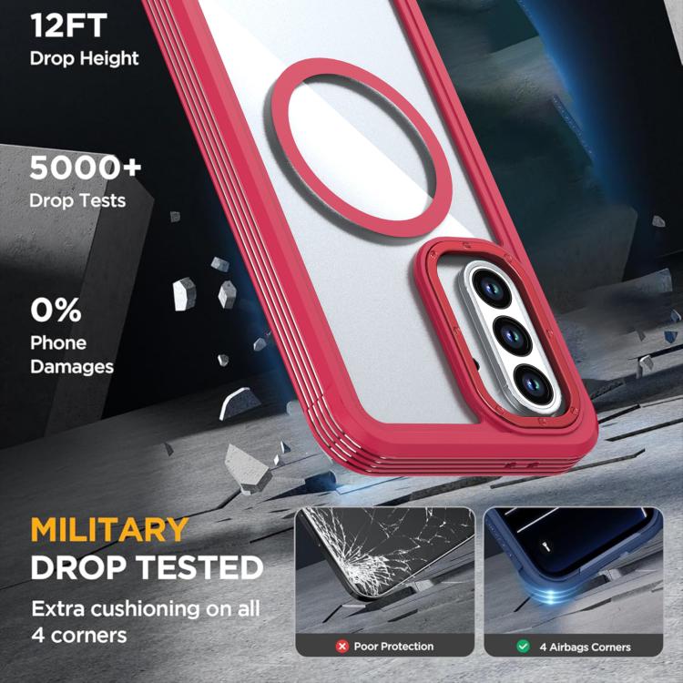 For Samsung Galaxy A36 5G Acrylic Full Coverage Magnetic Phone Case with Back Clip